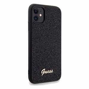 Guess Disco Metalinis užrašas dėklas telefonui iPhone 11 / Xr - juodas