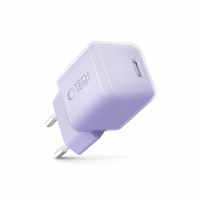 "Tech-Protect" NCM25 USB-C PD 25 W sieninis įkroviklis - violetinės spalvos