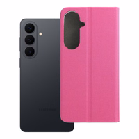 SENSITIVE knyginis dėklas telefonui SAMSUNG S26 Edge šviesiai rožinis