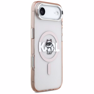 Karl Lagerfeld IML Choupette Sketch Logo MagSafe dėklas telefonui iPhone 17 Air - rožinė