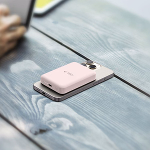 Tech-Protect LifeMag PB11 išorinė baterija su MagSafe 10000mAh 15W USB-C jungtimi - rožinė + USB-C kabelis