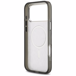 Karl Lagerfeld IML Leopardinis raštas Magnetinis dėklas telefonui iPhone 17 Pro Max - juodas