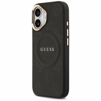 Guess Peony Hot Stamp MagSafe dėklas telefonui iPhone 17 - juodas