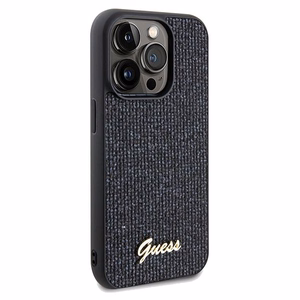 Guess Disco Metal Script dėklas telefonui iPhone 14 Pro - juodas