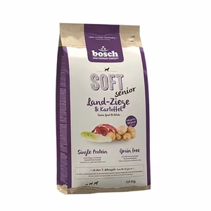 Bosch Senior Soft Goat & Potato – pusiau drėgnas pašaras vyresniems šunims su ožkiena ir bulvėmis, 2,5 kg