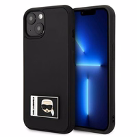 Dėklas telefonui Karl Lagerfeld KLHCP13S3DKPK iPhone 13 mini 5,4\" juodas / juodas kietasis dėklas Ikonik Patch