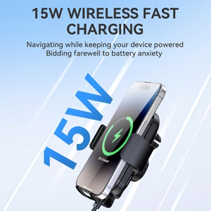 Wozinsky WUMID Car Dashboard Phone Holder with 15W Inductive Charger - Black