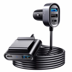 Įkroviklis automobilinis Joyroom (JR-CL05) (2xPD ; 2xQC3.0) (75w 1.5M) juodas