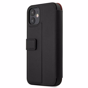 Ferrari FEOGOFLBKP12SBK atverčiamas dėklas iPhone 12 mini 5,4" Off Track Perforated – juodas