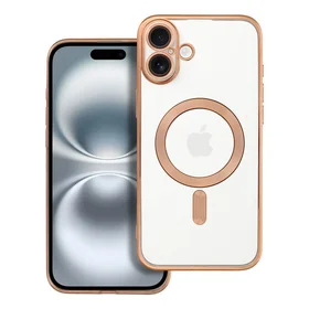 ELECTRO MAG COVER dėklas telefonui suderinamas su Magnetiniu IPHONE 16 Plus auksinis