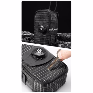 Rockbros P010 multifunctional saddle bag with bottle holder - black
