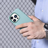 iCarer Litchi Premium odinis dėklas iPhone 14 Pro Max Magnetinis odinis dėklas su MagSafe Žalias (WMI14220712-GN)