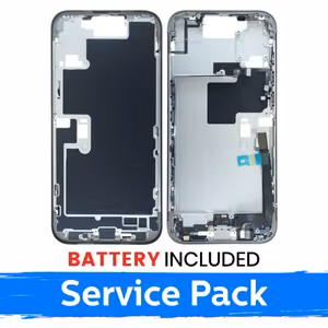 Mid-Frame Housing Apple iPhone 16 Pro Max Back Housing + Battery / Natural Titanium / (Service Pack)