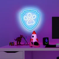Hanging neon LED Paw Patrol on plexiglass - Paw OW-130246
