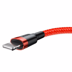 Baseus Cafule USB Lightning kabelis 2.4A 1m (juodas + raudonas)