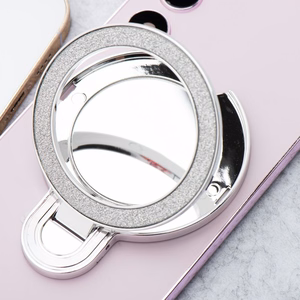 Telefonų stovas CIRCLE MIRROR - klijuojamas - sidabrinis