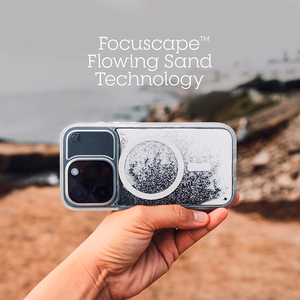 STM Relax Sand MagSafe dėklas, skirtas iPhone 15 Pro Max, skaidrus ir baltas
