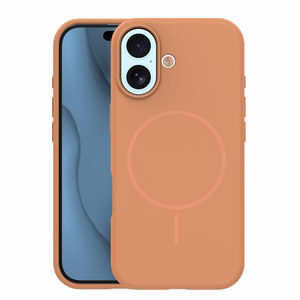 Silicone Thin Mag dėklas iPhone 17 6,3" karamelė