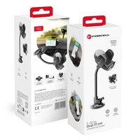 FORCELL F-GRIP Oval 17 cm automobilio laikiklis priekinio stiklo / prietaisų skydelio / oro angai juodas