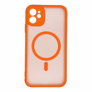 FULL MATTE MAG COVER dėklas telefonui suderinamas su Magnetiniu įkrovimu IPHONE 11 hermes oranžinė
