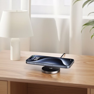 Acefast E24 Qi2 15W magnetinis indukcinis įkroviklis su 1.2m USB-C laidu - juodas