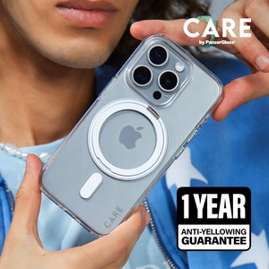 CARE by PanzerGlass Funkcinis dėklas telefonui su stovu iPhone 16 Plus 6.7" sidabrinis/sidabrinis Magnetinis 1327