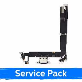 Krovimo lizdas skirtas Apple iPhone 16 Plus su lanksčiąja jungtimi / White / (Service Pack)