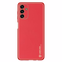 Dux Ducis Yolo elegantiškas dėklas telefonui iš ekologiškos odos Samsung Galaxy A13 5G raudonas
