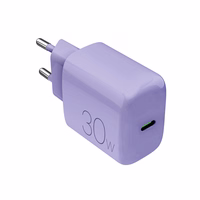"Puro Pro Lite" 30 W USB-C sieninis įkroviklis - violetinės spalvos