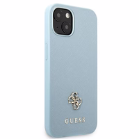 Guess GUHCP13SPS4MB iPhone 13 mini 5,4" mėlynas/mėlynas dėklas Saffiano 4G Small Metal Logo