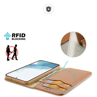 Dux Ducis Hivo dėklas Samsung Galaxy S23 atverčiamas dėklas su pinigine ir RFID apsauga rudas