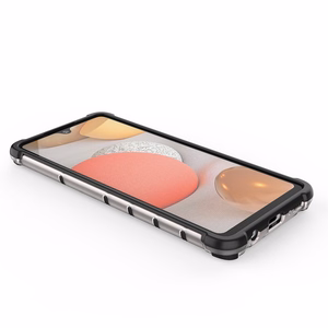 Honeycomb dėklas šarvuotas su TPU buferiu Samsung Galaxy A42 5G raudonas