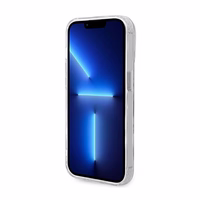 Guess GUHMP14LHTRMS iPhone 14 Pro 6.1" sidabrinis/sidabrinis kietas dėklas Metalinis kontūras Magnetinis