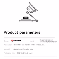 FORCELL F-GRIP IronSecure magnetinis automobilio laikiklis priekinio stiklo / prietaisų skydelio juodas