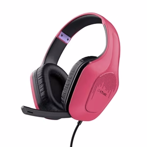 Trust GXT 415P Zirox Игровая гарнитура проводная, розовый