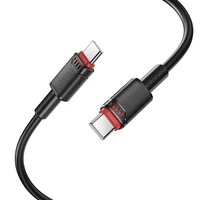 Borofone Kabelis BX110 Beneficio - Type C į Type C - 60W 3A 1 metras juodas