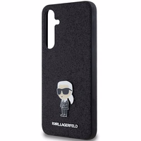 Karl Lagerfeld Fiksuotas Blizgus Ikonik Logotipas Metal Pin dėklas Samsung Galaxy A35 - juodas