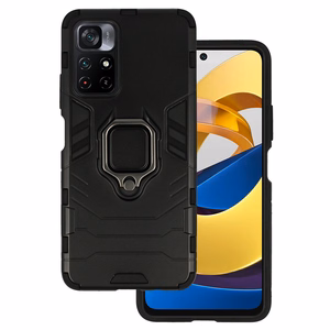 Dėklas telefonui Ring Armor Case for Xiaomi Poco M4 Pro 5G - juodas (m)