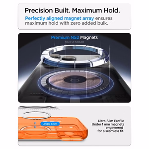Spigen Ultra Hybrid MagSafe dėklas iPhone 18 Pro / 17 Pro, oranžinis