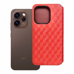 Atverčiamas dėklas Oppo Reno 15 Pro 5G Cubic Book, raudonas