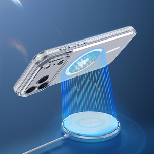 Dux Ducis CLIN MAG Чехол совместимый с MagSafe для iPhone 17 Pro (Open Ring Version) прозрачный