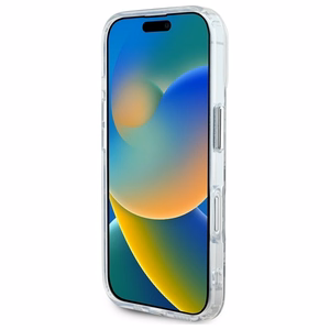 Karl Lagerfeld IML Monogram Karl & Choupette Head Magnetinis dėklas telefonui iPhone 16 - skaidrus