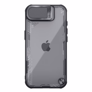 Nillkin Iceblade Prop dėklas telefonui su objektyvo dangteliu ir stovu iPhone 16e - juodas
