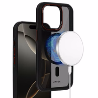 Liavec Hybrid MagSafe dėklas telefonui iPhone 15 Pro Max pilkas
