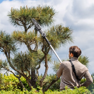 Rebel 2-in-1 cordless telescopic hedge trimmer and saw