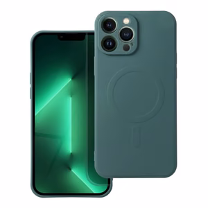 Чехол для iPhone 13 Pro силиконовый Mag Cover совместимый с MagSafe тёмно-зелёный