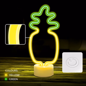 Neon LED on stovas PINEAPPLE oranžinis žalias USB-C FSC-12 Forever Light