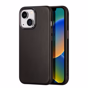 Dux Ducis Naples dėklas iPhone 14 Plus odinis dėklas (suderinamas su MagSafe) tamsiai rudas