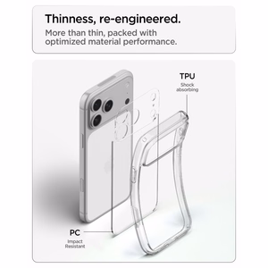 Spigen Ultra Hybrid dėklas, skirtas iPhone 18 Pro Max / 17 Pro Max, skaidrus