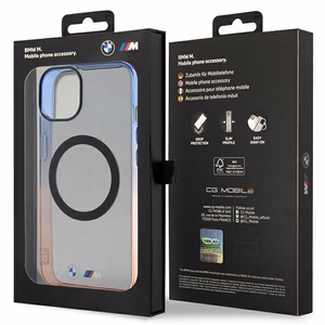 BMW Gradientinis Bamperis MagSafe dėklas iPhone 14 Plus - pilkas